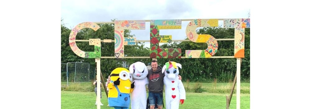 children's entertainment with characters at GFest Garforth