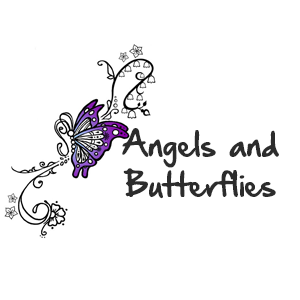 Angels and butterflies logo